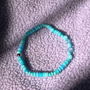 HANDMADE blue xoxo bracelet
